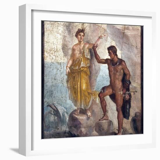 Italy, Naples, Naples Museum, from Pompeii, House of the Dioscuri (VI, 9, 6), Perseus and Andromeda-Samuel Magal-Framed Photographic Print