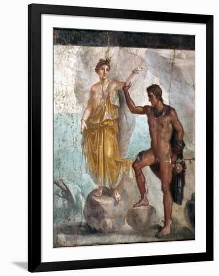 Italy, Naples, Naples Museum, from Pompeii, House of the Dioscuri (VI, 9, 6), Perseus and Andromeda-Samuel Magal-Framed Photographic Print