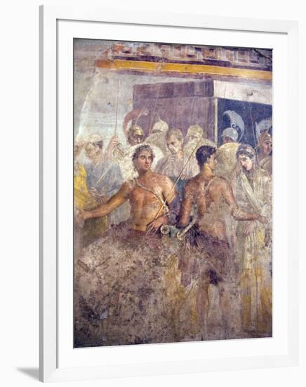 Italy, Naples, Naples Museum, from Pompeii, House of the Tragic Poet, Reg VI, Achilles and Briseis-Samuel Magal-Framed Photographic Print