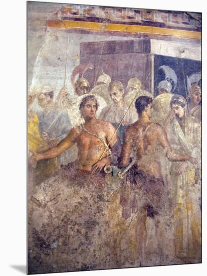 Italy, Naples, Naples Museum, from Pompeii, House of the Tragic Poet, Reg VI, Achilles and Briseis-Samuel Magal-Mounted Photographic Print