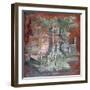 Italy, Naples, Naples Museum, from Pompeii, Illustration with Landscape, The Porticus-Samuel Magal-Framed Photographic Print