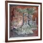 Italy, Naples, Naples Museum, from Pompeii, Illustration with Landscape, The Porticus-Samuel Magal-Framed Photographic Print