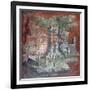 Italy, Naples, Naples Museum, from Pompeii, Illustration with Landscape, The Porticus-Samuel Magal-Framed Photographic Print