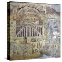 Italy, Naples, Naples Museum, from Pompeii, (peristyle) (I, 3,23), Amphitheater Showing Battle-Samuel Magal-Stretched Canvas