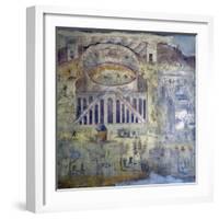 Italy, Naples, Naples Museum, from Pompeii, (peristyle) (I, 3,23), Amphitheater showing battle-Samuel Magal-Framed Photographic Print