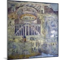 Italy, Naples, Naples Museum, from Pompeii, (peristyle) (I, 3,23), Amphitheater showing battle-Samuel Magal-Mounted Photographic Print