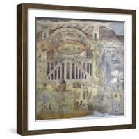 Italy, Naples, Naples Museum, from Pompeii, (peristyle) (I, 3,23), Amphitheater Showing Battle-Samuel Magal-Framed Photographic Print