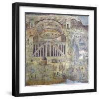 Italy, Naples, Naples Museum, from Pompeii, (peristyle) (I, 3,23), Amphitheater Showing Battle-Samuel Magal-Framed Photographic Print