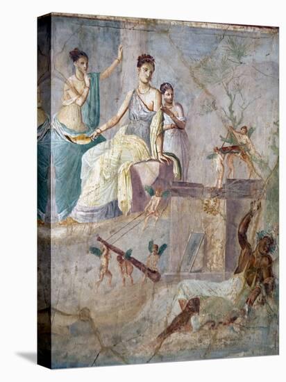Italy, Naples, Naples Museum, from Pompeii, Prince of Montenegro House VII, Hercules and Omphale-Samuel Magal-Stretched Canvas