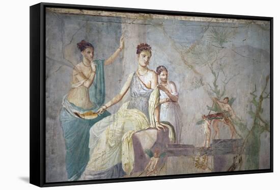 Italy, Naples, Naples Museum, from Pompeii, Prince of Montenegro House VII, Hercules and Omphale-Samuel Magal-Framed Stretched Canvas