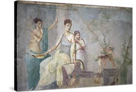 Italy, Naples, Naples Museum, from Pompeii, Prince of Montenegro House VII, Hercules and Omphale-Samuel Magal-Stretched Canvas