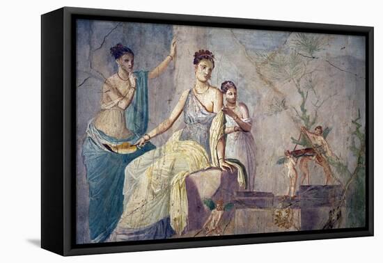 Italy, Naples, Naples Museum, from Pompeii, Prince of Montenegro House VII, Hercules and Omphale-Samuel Magal-Framed Stretched Canvas