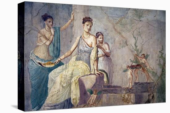 Italy, Naples, Naples Museum, from Pompeii, Prince of Montenegro House VII, Hercules and Omphale-Samuel Magal-Stretched Canvas