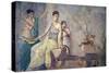 Italy, Naples, Naples Museum, from Pompeii, Prince of Montenegro House VII, Hercules and Omphale-Samuel Magal-Stretched Canvas