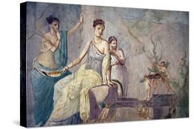 Italy, Naples, Naples Museum, from Pompeii, Prince of Montenegro House VII, Hercules and Omphale-Samuel Magal-Stretched Canvas
