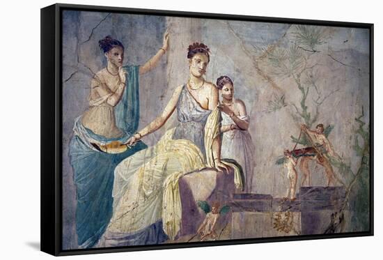 Italy, Naples, Naples Museum, from Pompeii, Prince of Montenegro House VII, Hercules and Omphale-Samuel Magal-Framed Stretched Canvas