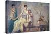 Italy, Naples, Naples Museum, from Pompeii, Prince of Montenegro House VII, Hercules and Omphale-Samuel Magal-Stretched Canvas