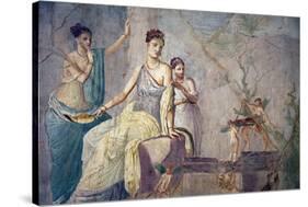 Italy, Naples, Naples Museum, from Pompeii, Prince of Montenegro House VII, Hercules and Omphale-Samuel Magal-Stretched Canvas