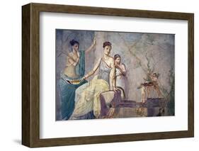 Italy, Naples, Naples Museum, from Pompeii, Prince of Montenegro House VII, Hercules and Omphale-Samuel Magal-Framed Photographic Print