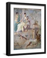 Italy, Naples, Naples Museum, from Pompeii, Prince of Montenegro House VII, Hercules and Omphale-Samuel Magal-Framed Photographic Print