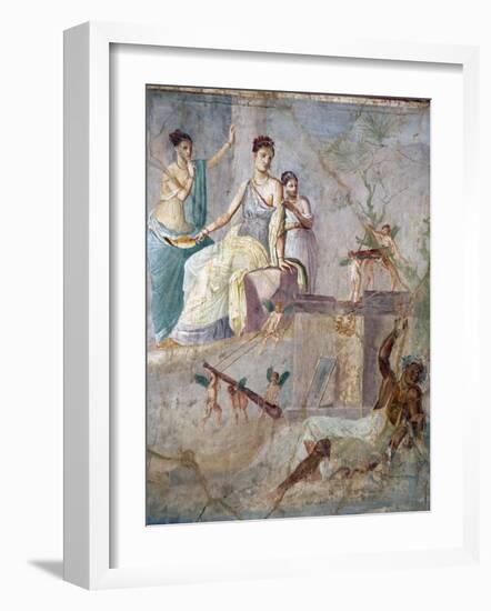 Italy, Naples, Naples Museum, from Pompeii, Prince of Montenegro House VII, Hercules and Omphale-Samuel Magal-Framed Photographic Print