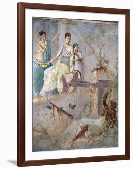 Italy, Naples, Naples Museum, from Pompeii, Prince of Montenegro House VII, Hercules and Omphale-Samuel Magal-Framed Photographic Print