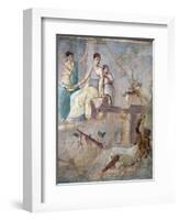 Italy, Naples, Naples Museum, from Pompeii, Prince of Montenegro House VII, Hercules and Omphale-Samuel Magal-Framed Photographic Print