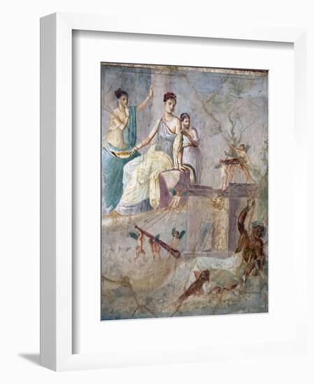 Italy, Naples, Naples Museum, from Pompeii, Prince of Montenegro House VII, Hercules and Omphale-Samuel Magal-Framed Photographic Print