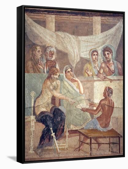 Italy, Naples, Naples Museum, from Pompeii, The Tragic Poet House (VI 8, 3-5), Alecesti and Admeto-Samuel Magal-Framed Stretched Canvas