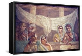 Italy, Naples, Naples Museum, from Pompeii, The Tragic Poet House (VI 8, 3-5), Alecesti and Admeto-Samuel Magal-Framed Stretched Canvas