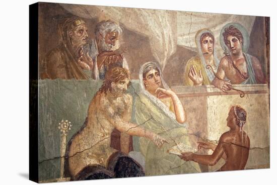 Italy, Naples, Naples Museum, from Pompeii, The Tragic Poet House (VI 8, 3-5), Alecesti and Admeto-Samuel Magal-Stretched Canvas