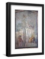 Italy, Naples, Naples Museum, from Pompeii, (VII 6,28), Cubicle 8, Idyllic Landscape- Sacral-Samuel Magal-Framed Photographic Print