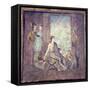 Italy, Naples, Naples Museum, from Pompeii, Woman Painter and a Bust of Bacchus-Samuel Magal-Framed Stretched Canvas