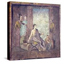 Italy, Naples, Naples Museum, from Pompeii, Woman Painter and a Bust of Bacchus-Samuel Magal-Stretched Canvas