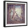 Italy, Naples, Naples Museum, from Pompeii, Woman Painter and a Bust of Bacchus-Samuel Magal-Framed Photographic Print