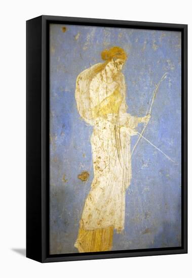 Italy, Naples, Naples Museum, from Stabia, Villa of Varanus or Ariadne (Bedroom), Diana (Artemis)-Samuel Magal-Framed Stretched Canvas