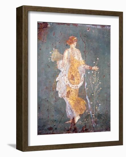 Italy, Naples, Naples Museum, from Stabia, Villa of Varanus or Ariadne, Flora (Khloris)-Samuel Magal-Framed Photographic Print