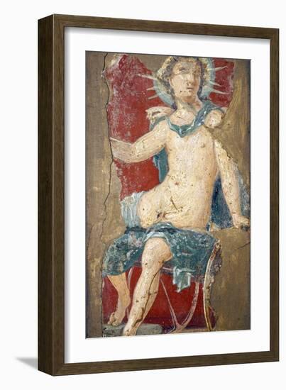 Italy, Naples, Naples Museum, from the Villa of Arianna in Stabiae, Helios sitting on his Chariot-Samuel Magal-Framed Photographic Print