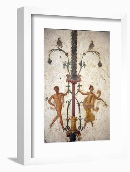 Italy, Naples, Naples Museum, from the Villa of Arianna in Stabiae, Naked Flying Figures-Samuel Magal-Framed Photographic Print