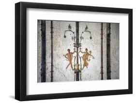 Italy, Naples, Naples Museum, from the Villa of Arianna in Stabiae, Naked Flying Figures-Samuel Magal-Framed Photographic Print