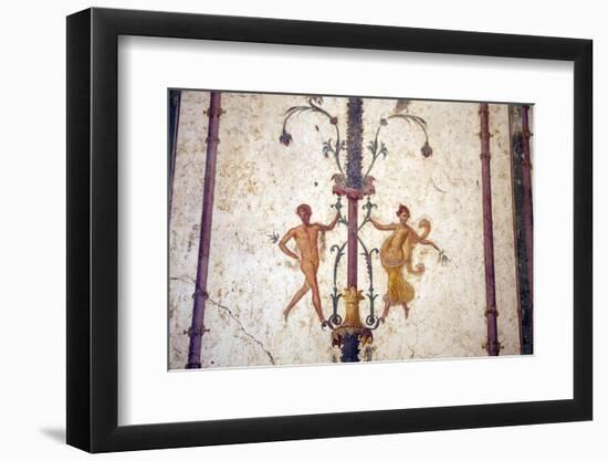 Italy, Naples, Naples Museum, from the Villa of Arianna in Stabiae, Naked Flying Figures-Samuel Magal-Framed Photographic Print