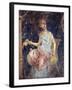 Italy, Naples, Naples Museum, from the Villa of Arianna in Stabiae, Young Woman Sitting on a Chair-Samuel Magal-Framed Photographic Print