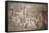 Italy, Naples, Naples Museum, from Villa Ariadne, Stabia, Pompeii, (Region IX 7, 16), Trojan Horse-Samuel Magal-Framed Stretched Canvas
