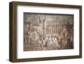 Italy, Naples, Naples Museum, from Villa Ariadne, Stabia, Pompeii, (Region IX 7, 16), Trojan Horse-Samuel Magal-Framed Photographic Print