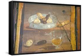 Italy, Naples, Naples Museum, Herculaneum, House of the Deer (IV, 21), Frameworks of Nature Morte-Samuel Magal-Framed Stretched Canvas