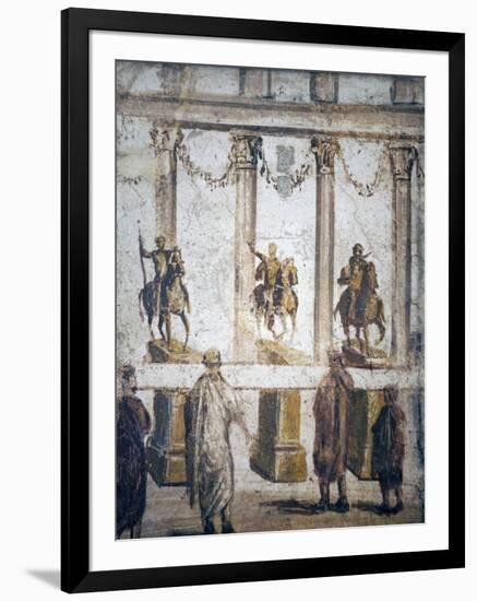 Italy, Naples, Naples Museum, House of Giulia Felice in Pompeii, People listening an Edict-Samuel Magal-Framed Photographic Print