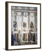 Italy, Naples, Naples Museum, House of Giulia Felice in Pompeii, People listening an Edict-Samuel Magal-Framed Photographic Print