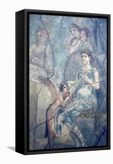 Italy, Naples, Naples Museum, Pompeii, House of L. Cornelius (VII 12, 26), Artemide and Calisto-Samuel Magal-Framed Stretched Canvas