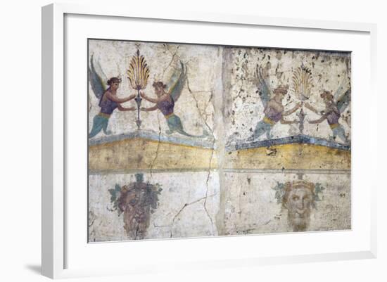 Italy, Naples, Naples Museum, Stabiae, Villa of Arianne, Area 24, Pediments-Samuel Magal-Framed Photographic Print