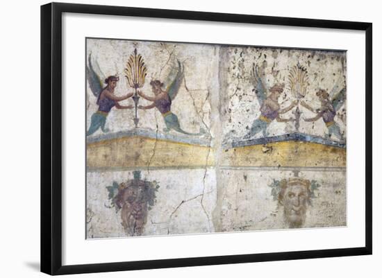 Italy, Naples, Naples Museum, Stabiae, Villa of Arianne, Area 24, Pediments-Samuel Magal-Framed Photographic Print